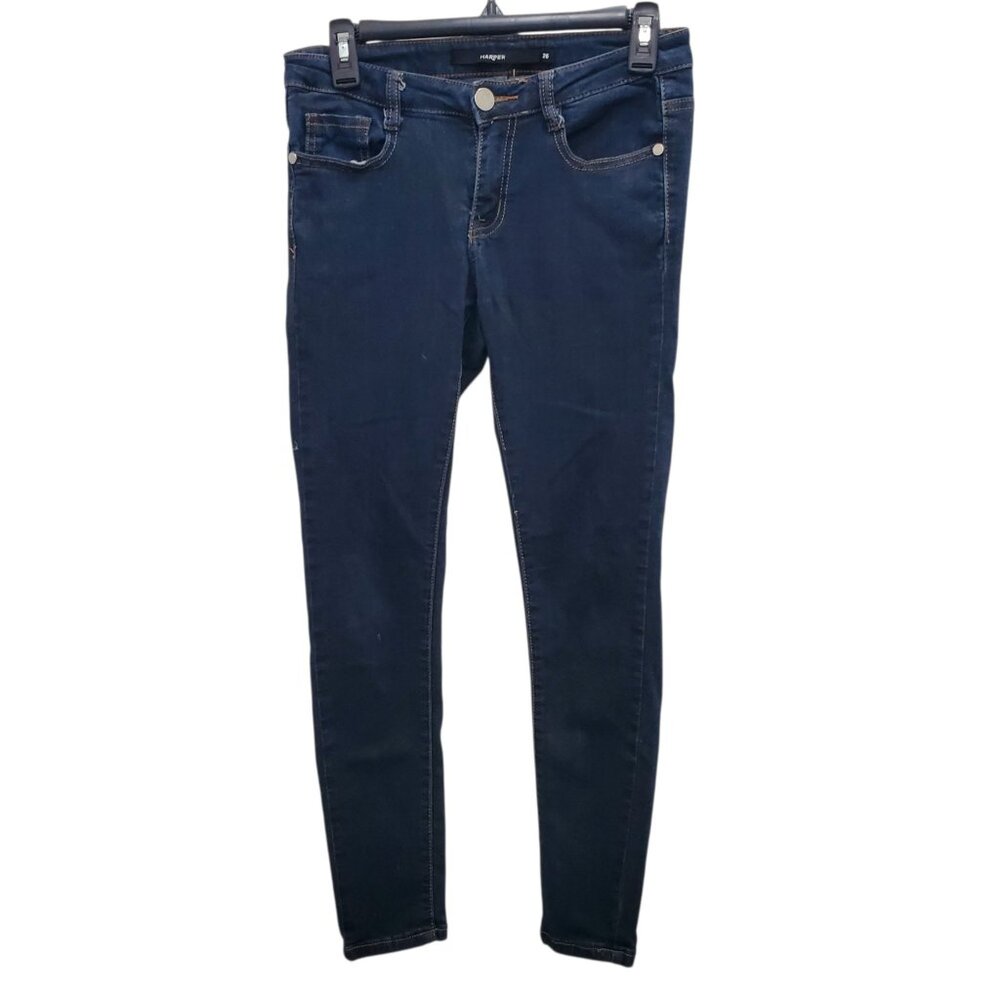 Harper Women's Dark Wash 5-Pocket Stretch Denim Skinny Jean Jegging Size 26